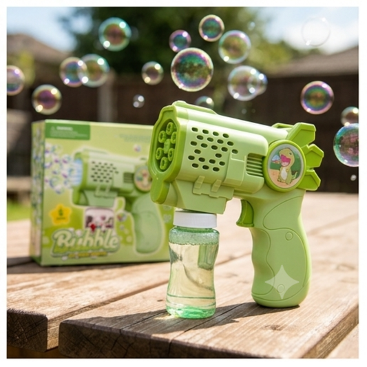 Dinosaur Electric Bubble Gun Toy with Lights – Automatic Soap Blower for Outdoor Play
