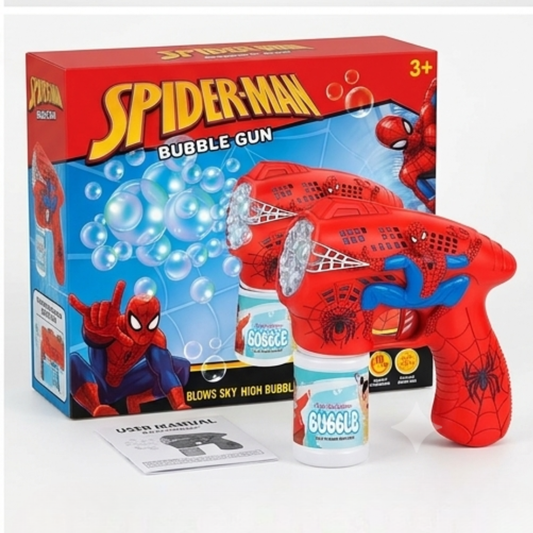 Spider Man Electric Bubble Gun Toy with Lights