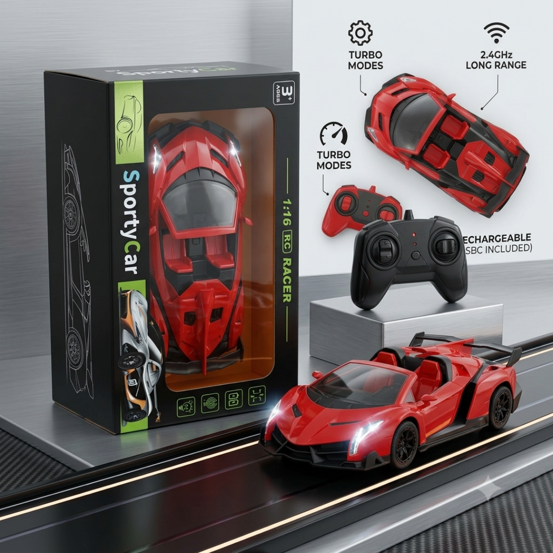Modern Team RC Sports Car – 1:16 Scale Stylish Car for Kids (Ages 6+)