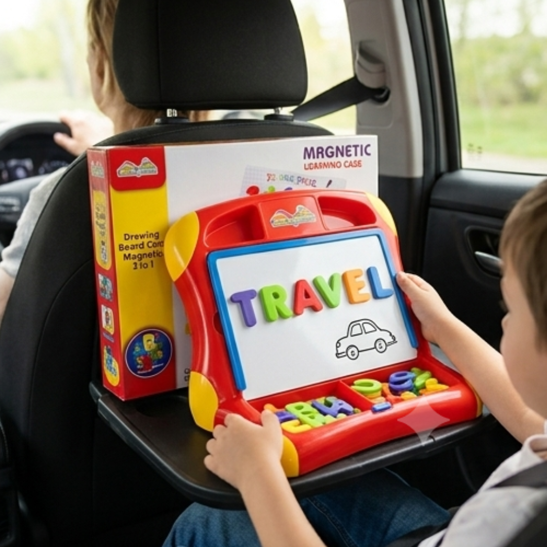 Magnetic Learning Case for Kids – Drawing Board with Alphabet & Number Magnets