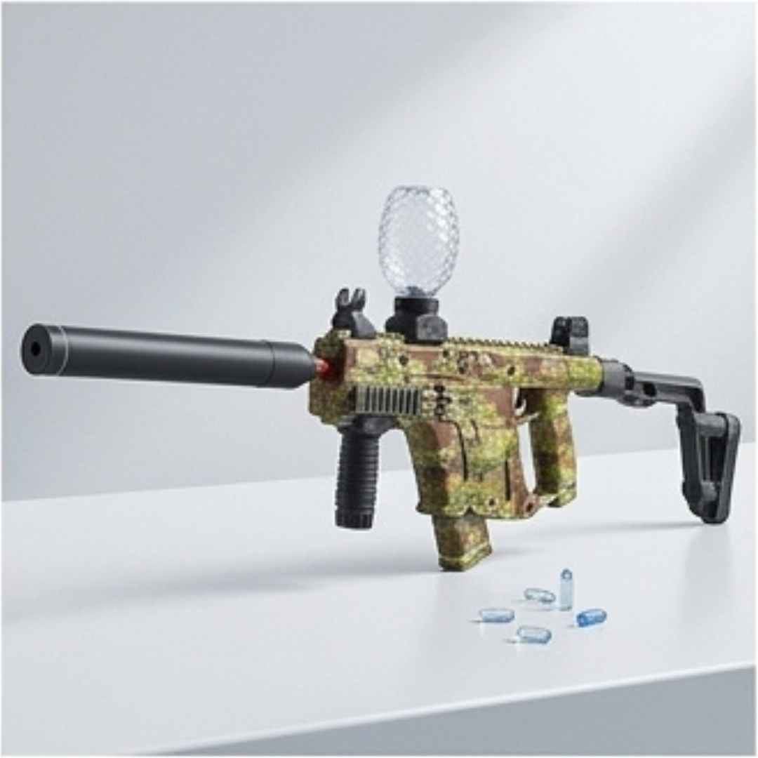 Assault Rifle Gel Blaster Gun – Electric Water Bead Shooter with Silencer (Ages 10+)