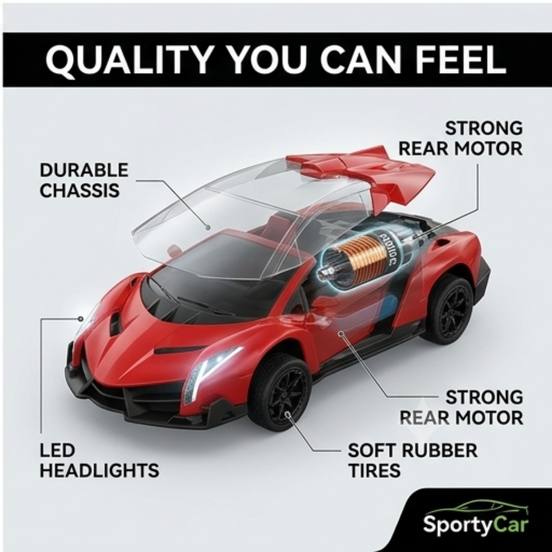 Modern Team RC Sports Car – 1:16 Scale Stylish Car for Kids (Ages 6+)