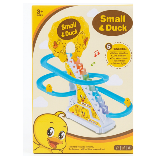 Duck Climbing Stairs – Automatic Sliding Track with Music & Lights (Ages 3+)