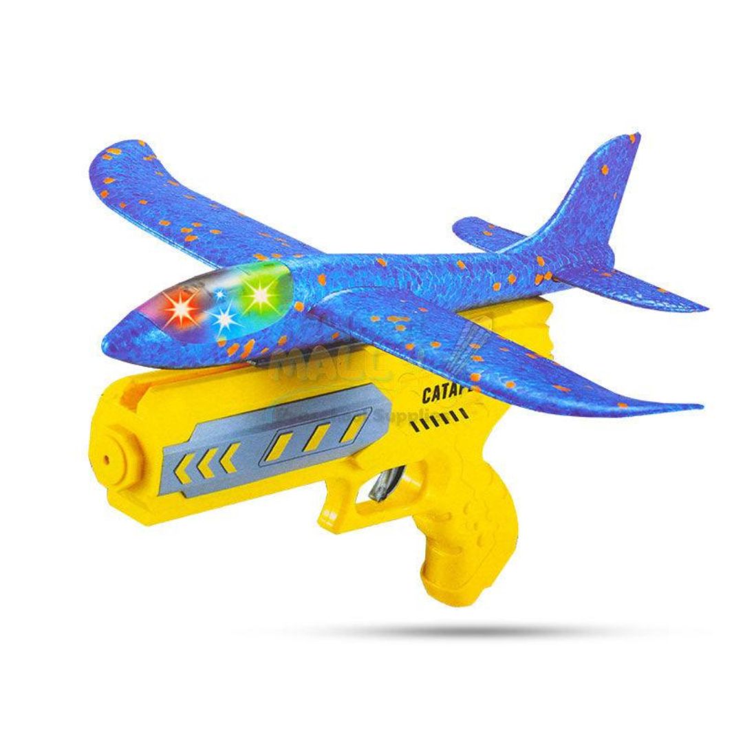 Catapult Airplane Launching Gun – LED Foam Glider Toy for Kids